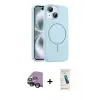 ieg™ iPhone 14 Kılıf Yankı Form Serisi - Şeffaf Pasifik Cam Ekran Koruyucu + Raze Metal Kamera Lens - SH