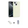 ieg™ iPhone 14 Kılıf Yankı Form Serisi - Siyah Joko Magic 5D Cam + Diamond Kamera Lens - YL