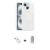 ieg™ iPhone 14 Kılıf Yankı Form Serisi - Siyah Joko Magic 5D Cam + Diamond Kamera Lens - YL