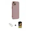 ieg™ iPhone 14 Kılıf Yankı Serisi - Siyah Buffer Cam Ekran Koruyucu + Diamond Kamera Lens - PE