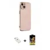 ieg™ iPhone 14 Kılıf Yankı Serisi - Siyah Buffer Cam Ekran Koruyucu + Diamond Kamera Lens - PE