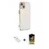ieg™ iPhone 14 Kılıf Yankı Serisi - Siyah Buffer Cam Ekran Koruyucu + Diamond Kamera Lens - YL