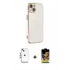 ieg™ iPhone 14 Kılıf Yankı Serisi - Siyah Buffer Cam Ekran Koruyucu + Shine Kamera Lens - GI