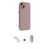 ieg™ iPhone 14 Kılıf Yankı Serisi - Siyah Joko Magic 5D Cam + Diamond Kamera Lens - PE
