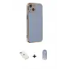 ieg™ iPhone 14 Kılıf Yankı Serisi - Siyah Joko Magic 5D Cam + Diamond Kamera Lens - YL