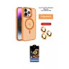 ieg™ iPhone 14 Pro Kılıf Akış Form - Siyah Buffer Hayalet Cam Ekran Koruyucu