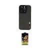 ieg™ iPhone 14 Pro Kılıf Doruk Asil Koleksiyonu - Siyah Buffer Cam Ekran Koruyucu