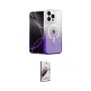 ieg™ iPhone 14 Pro Kılıf Eksen Minimal Özel Seri - Siyah Bilvis 3D Mat Cam Ekran Koruyucu