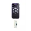 ieg™ iPhone 14 Pro Kılıf İz Form - Şeffaf Pasifik Cam Ekran Koruyucu