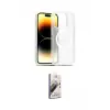 ieg™ iPhone 14 Pro Kılıf Siluet Minimal Prime - Siyah Bilvis 3D Mat Cam Ekran Koruyucu