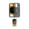 ieg™ iPhone 14 Pro Kılıf Siluet Minimal Prime - Siyah Buffer Cam Ekran Koruyucu
