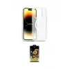 ieg™ iPhone 14 Pro Kılıf Siluet Minimal Prime - Siyah Buffer Cam Ekran Koruyucu