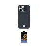 ieg™ iPhone 14 Pro Kılıf Vadi Çizgi Prime - Siyah Buffer Hayalet Cam Ekran Koruyucu