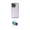 ieg™ iPhone 14 Pro Kılıf Vadi Minimal - Siyah 3D Antistatik Cam Ekran Koruyucu