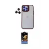 ieg™ iPhone 14 Pro Kılıf Yankı Asil Serisi - Siyah Buffer Hayalet Cam Ekran Koruyucu