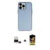 ieg™ iPhone 14 Pro Max Kılıf Ahenk Çizgi Prime - Siyah Buffer Cam Ekran Koruyucu + Bilvis Titan Kamera Lens - GD