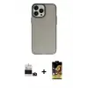 ieg™ iPhone 14 Pro Max Kılıf Ahenk Çizgi Prime - Siyah Buffer Cam Ekran Koruyucu + Bilvis Titan Kamera Lens - DNMR