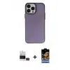 ieg™ iPhone 14 Pro Max Kılıf Ahenk Çizgi Prime - Siyah Buffer Hayalet Cam Ekran Koruyucu + Bilvis Titan Kamera Lens - GD