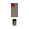 ieg™ iPhone 14 Pro Max Kılıf Ahenk Çizgi Serisi - Siyah Buffer Hayalet Cam Ekran Koruyucu