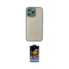 ieg™ iPhone 14 Pro Max Kılıf Ahenk Çizgi Serisi - Siyah Buffer Hayalet Cam Ekran Koruyucu