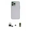 ieg™ iPhone 14 Pro Max Kılıf Ahenk Çizgi Serisi - Siyah Joko Magic 5D Hayalet Cam + Bilvis Titan Kamera Lens - GS
