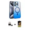 ieg™ iPhone 14 Pro Max Kılıf Ahenk Doku Özel Seri - Siyah Buffer Cam Ekran Koruyucu + Bilvis Titan Kamera Lens - DNMR