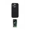 ieg™ iPhone 14 Pro Max Kılıf Ahenk Form Serisi - Siyah 360 Mat Full Body Arka Koruyucu