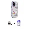 ieg™ iPhone 14 Pro Max Kılıf Ahenk Modern Serisi - Siyah Bilvis 5in1 3D Magic Cam Ekran Koruyucu + Bilvis Titan Kamera Lens - SH