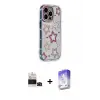 ieg™ iPhone 14 Pro Max Kılıf Ahenk Modern Serisi - Siyah Bilvis 5in1 3D Magic Cam Ekran Koruyucu + Bilvis Titan Kamera Lens - SH