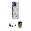 ieg™ iPhone 14 Pro Max Kılıf Ahenk Modern Serisi - Siyah Buffer Cam Ekran Koruyucu + Bilvis Titan Kamera Lens - DNMR