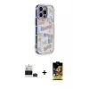 ieg™ iPhone 14 Pro Max Kılıf Ahenk Modern Serisi - Siyah Buffer Cam Ekran Koruyucu + Bilvis Titan Kamera Lens - DNMR