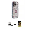 ieg™ iPhone 14 Pro Max Kılıf Ahenk Modern Serisi - Siyah Buffer Cam Ekran Koruyucu + Bilvis Titan Kamera Lens - GD