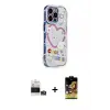 ieg™ iPhone 14 Pro Max Kılıf Ahenk Modern Serisi - Siyah Buffer Cam Ekran Koruyucu + Bilvis Titan Kamera Lens - GS
