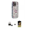 ieg™ iPhone 14 Pro Max Kılıf Ahenk Modern Serisi - Siyah Buffer Cam Ekran Koruyucu + Bilvis Titan Kamera Lens - GS