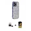 ieg™ iPhone 14 Pro Max Kılıf Ahenk Modern Serisi - Siyah Buffer Cam Ekran Koruyucu + Bilvis Titan Kamera Lens - DNMR