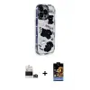 ieg™ iPhone 14 Pro Max Kılıf Ahenk Modern Serisi - Siyah Buffer Hayalet Cam Ekran Koruyucu + Bilvis Titan Kamera Lens - GD