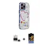 ieg™ iPhone 14 Pro Max Kılıf Ahenk Modern Serisi - Siyah Buffer Hayalet Cam Ekran Koruyucu + Bilvis Titan Kamera Lens - DNMR