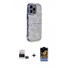 ieg™ iPhone 14 Pro Max Kılıf Ahenk Modern Serisi - Siyah Buffer Hayalet Cam Ekran Koruyucu + Bilvis Titan Kamera Lens - DNMR