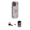 ieg™ iPhone 14 Pro Max Kılıf Ahenk Modern Serisi - Siyah Buffer Hayalet Cam Ekran Koruyucu + Bilvis Titan Kamera Lens - DNMR