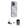ieg™ iPhone 14 Pro Max Kılıf Ahenk Modern Serisi - Siyah Buffer Hayalet Cam Ekran Koruyucu + Bilvis Titan Kamera Lens - GD