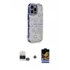 ieg™ iPhone 14 Pro Max Kılıf Ahenk Modern Serisi - Siyah Buffer Hayalet Cam Ekran Koruyucu + Bilvis Titan Kamera Lens - GS