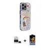 ieg™ iPhone 14 Pro Max Kılıf Ahenk Modern Serisi - Siyah Buffer Hayalet Cam Ekran Koruyucu + Bilvis Titan Kamera Lens - SH