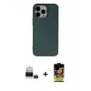 ieg™ iPhone 14 Pro Max Kılıf Ahenk Serisi - Siyah Buffer Cam Ekran Koruyucu + Bilvis Titan Kamera Lens - DNMR