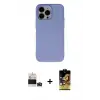 ieg™ iPhone 14 Pro Max Kılıf Ahenk Serisi - Siyah Buffer Cam Ekran Koruyucu + Bilvis Titan Kamera Lens - DNMR