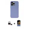 ieg™ iPhone 14 Pro Max Kılıf Ahenk Serisi - Siyah Buffer Hayalet Cam Ekran Koruyucu + Bilvis Titan Kamera Lens - DNMR