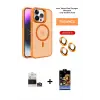 ieg™ iPhone 14 Pro Max Kılıf Akış Form - Siyah Buffer Hayalet Cam Ekran Koruyucu + Bilvis Titan Kamera Lens - GS