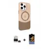ieg™ iPhone 14 Pro Max Kılıf Çekirdek Asil Özel Seri - Siyah Buffer Hayalet Cam Ekran Koruyucu + Bilvis Titan Kamera Lens - DNMR