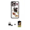 ieg™ iPhone 14 Pro Max Kılıf Çekirdek Asil - Siyah Buffer Cam Ekran Koruyucu + Bilvis Titan Kamera Lens - DNMR