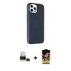 ieg™ iPhone 14 Pro Max Kılıf Çekirdek Modern Prime - Siyah Buffer Cam Ekran Koruyucu + Bilvis Titan Kamera Lens - SH