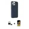 ieg™ iPhone 14 Pro Max Kılıf Çekirdek Modern Prime - Siyah Buffer Cam Ekran Koruyucu + Bilvis Titan Kamera Lens - GD